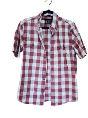 Carhartt Loose Fit Midweight Short-Sleeve Plaid Shirt Mens Size L